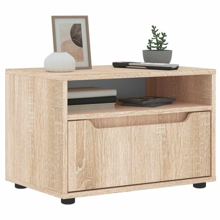 vidaXL Dulap TV &bdquo;VISNES&rdquo; Stejar Sonoma 60x40x38 cm lemn prelucrat