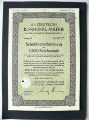 Titlu De Stat Obligatiune Germania 1941-5000-Reichsmark foto