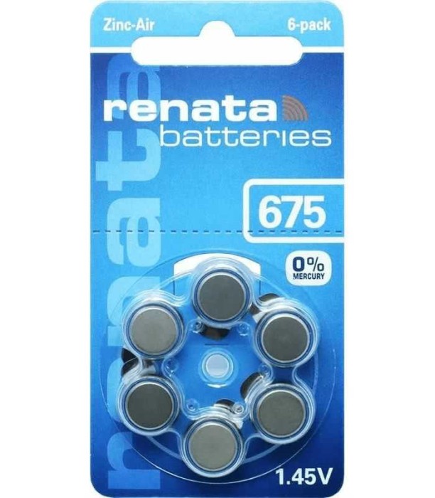 Set baterii auditive 675 ZA675 PR44 Renata 6buc/blister