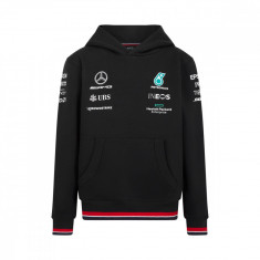 Mercedes AMG Petronas hanorac cu gluga pentru copii team sweatshirt black F1 Team 2022 - 164 foto