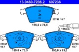 ATE 13.0460-7236.2 set placute frana,frana disc