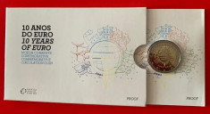 PORTUGALIA 2012 - 2 Euro comemorativ &amp;quot;10 ani moneda euro? coincard /Proof foto
