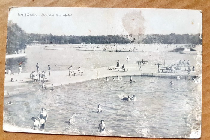 F709-Timisoara Strandul Tineretului RPR 1963 carte postala stare mai uzata 14/9
