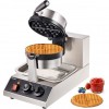 Aparat Profesional Vafe Vevor Inox 1300W, 50-300&deg;C, 19x19cm, Antiaderent, Ideal Horeca &amp; Acasă