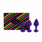 Set de dopuri anale - FeelzToys Bibi Purple 3 bucăți