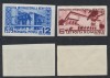 Romania 1939 Expozitia Universala de la New York, serie nedantelata 2 timbre MNH, Arhitectura, Nestampilat
