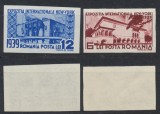 Romania 1939 Expozitia Universala de la New York, serie nedantelata 2 timbre MNH