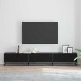 vidaXL Cabinet TV Stejar negru 240 x 35 x 41 cm Lemn compozit