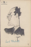 HST 164S Caricatura anii 1930 Geo Dumitrescu semnata