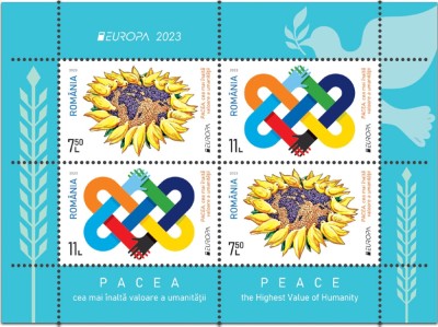 ROMANIA 2023 Europa CEPT - PACEA Bloc tip I cu 4 timbre (2 serii) LP.2416a MNH** foto