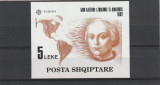 Albania (postaShqiptare) 1992-Europa CEPT,Colita nedantelata ,MNH,Mi.Bl.41, Istorie, Nestampilat