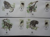 Belize-WWF Maimute-set complet FDC