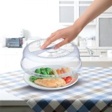Capac Cuptor Microunde, Transparent, Plastic, Diametru 24.5cm, &Icirc;nălțime 7.5cm, Potrivit Pentru Mașina De Spălat Vase
