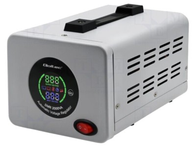 Stabilizator de tensiune automat 2000VA QOLTEC Schuko x2 foto