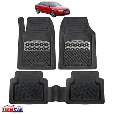 Covorașe Universale Tip Tăviță TEAMCAR&amp;reg; Audi A4 B6 Sedan (2000&amp;ndash;2004), Set 5 Bucăți, Silver foto