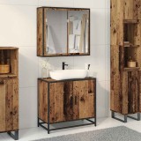 vidaXL Set de mobilier pentru baie 2 pcs Lemn vechi 65 x 33 x 60 cm 3402468