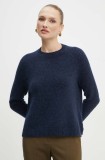 BOSS pulover din amestec de lana femei, culoarea albastru marin