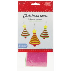 Set Creativ Braduleti Daco, Fetru, Set Confectionare Bradulet Conic, Ornamente Bradut, Set Confectionare Brad, Set Bradut Craciun, Accesorii Craciun, foto