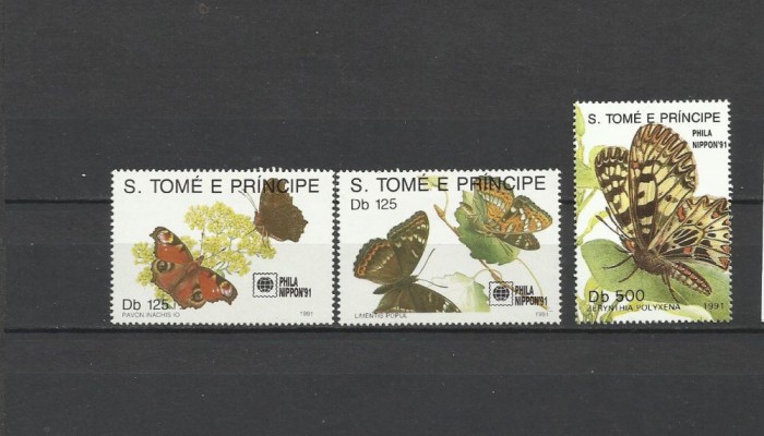 SAO TOME 1991 FAUNA INSECTE FLUTURI