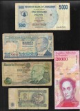 Set 5 bancnote de prin lume adunate (cele din imagini) #311, Africa