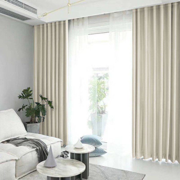 Draperie din catifea blackout cu rejansa transparenta cu ate pentru galerie, Madison, 150x260 cm, densitate 700 g/ml, Winter White, 1 buc