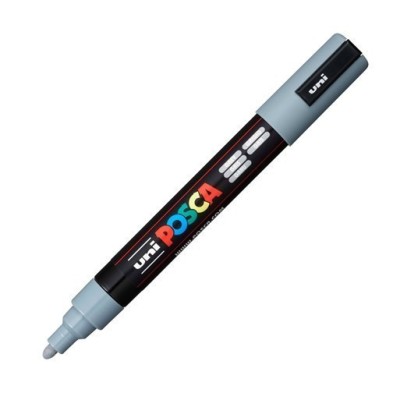 Marker UNI PC-5M Posca 1,8-2,5 mm gri foto