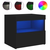Cumpara ieftin Noptiera cu lumini LED, negru, 50x40x45 cm