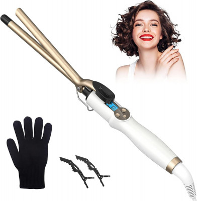 Cling Wand 9MM, AIMERVO Afro Tight Curls 3/8 inch Ondulator subțire, afișaj LCD foto