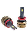 Set 2 leduri H8, H9, H11 H100 Canbus pentru far auto, putere 100W, luminozitate 15.000 Lm, 12V 6000k
