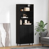 vidaXL Bufet Stejar Negru 69,5 x 34 x 180 cm 3416230