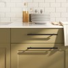 Manere Dulap Gossi 10 Buc Negre 224mm Otel Inoxidabil | Manere Sertar Moderne, Rezistente la Coroziune, Design Practic