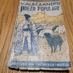 V. ALECSANDRI - Poezii Populare - Editura I. Calinescu, Buzau, F.An, 152 p.