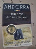 Moneda 2 Euro Andorra 2017 BU, Editie Limitata 85.000, Numismatica Colectie