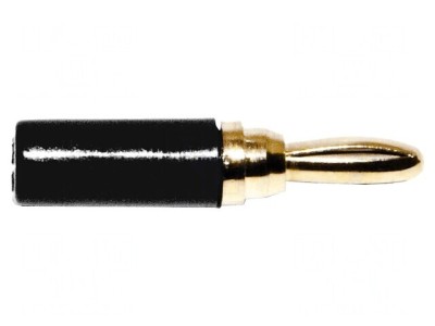 Conector banană 3mm negru 1kVDC 5A lipit foto