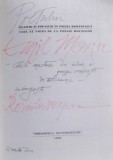 GLASURI SI POPASURI IN POEZIA ROMANEASCA / VOIX ET VOIES DE LA POESIE ROUMAINE de ELISABETA BENYI, MIHAELA DAN , 1999, DEDICATIE*
