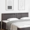 VidaXL Tăblie de pat design simplu gri 200 cm piele ecologică