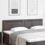VidaXL Tăblie de pat design simplu gri 200 cm piele ecologică
