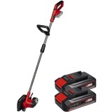 Einhell GE-LE 18/190 Li PXC + Twinpack CB - Trimmer gazon 36.4-45 mm cutite de plastic + Set 2 acumulatori Li-Ion 18 V 2.5 Ah