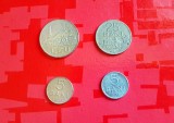 G482-Lot 4 Monede Romania socialista RSR 1 Leu 1966+ 25 bani 1966+ 5 bani 1930+ 1975. Stare generala buna.