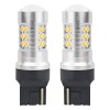 Set becuri auto cu LED CANBUS, 3030, 24SMD, compatibil T20, 7440, WY21W, Portocaliu, 12V / 24V, destinat competitiilor auto sau off-road, Amio