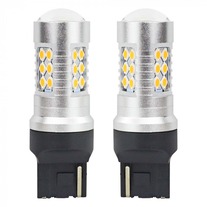 Led Canbus 3030 24smd T20 7440 Wy21w Chihlimbar 12v/24v Amio 02393