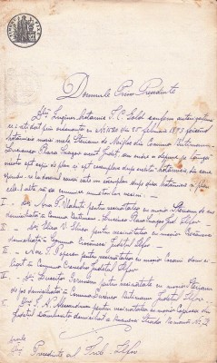A3366N Act scris și semnat olograf de Alexandrina Prezan, mama mareșalului Prezan, 1893, privitor la moșia sa Sterianu de Mijloc, Butimanu, Ilfov foto