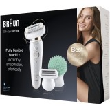 Set Epilator + Accesorii, Braun, Alb