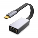 Adaptor Platinet Multimedia, USB-C la VGA (Gri)