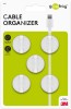 Set organizator cabluri 5 buc alb Goobay