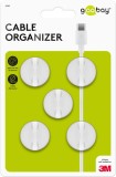 Set organizator cabluri 5 buc alb Goobay