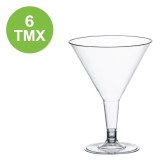 Set Pahare Reutilizabile Martini Transparent Plastic, CMCLASS