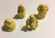 Set 4 statuete BUDDHA (din pulbere de marmura) - Stare impecabila! foto