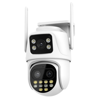 Cameră triplă WiFi QX104 3MP acceptă recunoașterea feței umane și alarmă AI foto