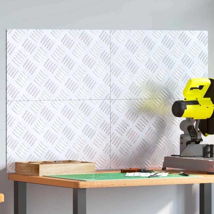 vidaXL Trepte Dreptunghiular 4 pcs Argintiu 50 x 30 cm Aluminiu 4104294